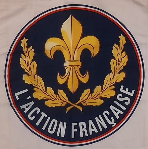 Drapeau logo Action Française sur fond blanc